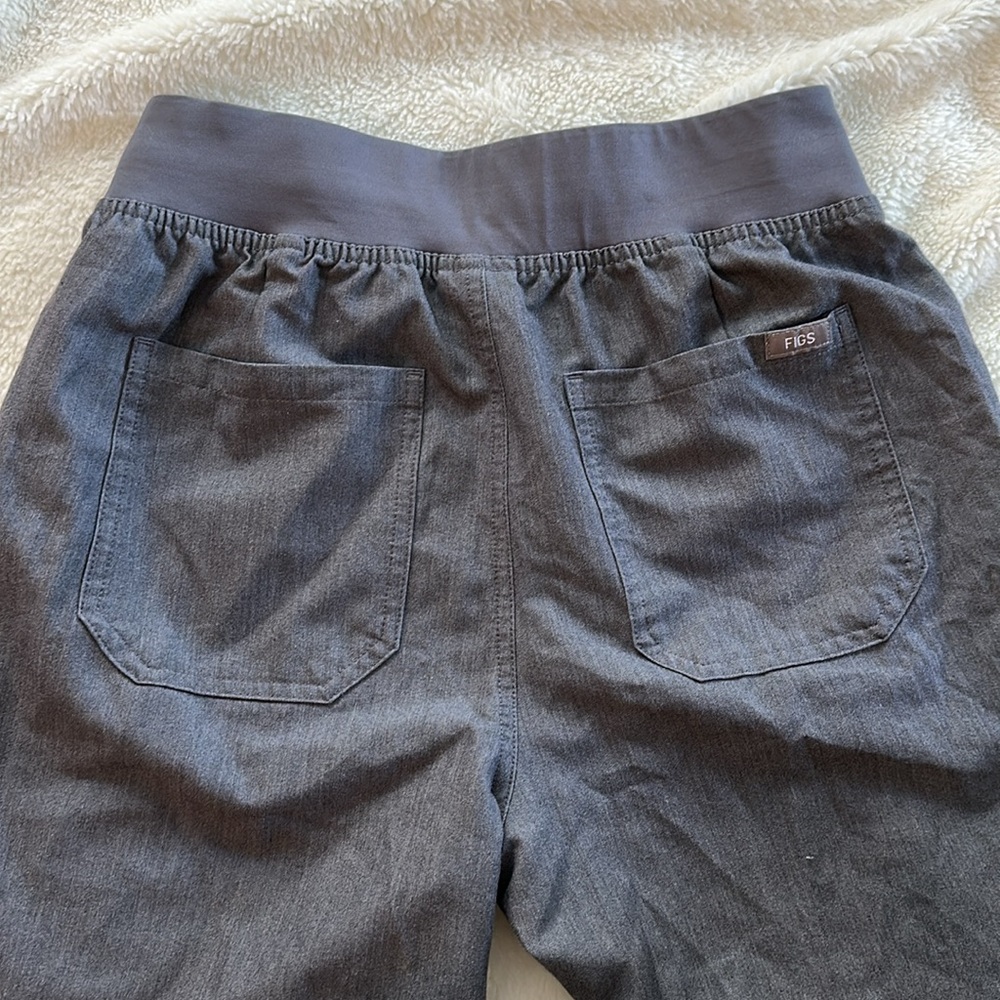 Figs Livingston High-Waisted Scrub Pants Graphite Gray Women’s Size Small Petite - Picture 5 of 10